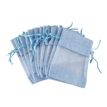 

12 Pcs Small Gift Bag with Drawstring for Christmas Presents Party Favors Cosmetic Samples Mesh Pouch Wedding Favors Jewelry Pac