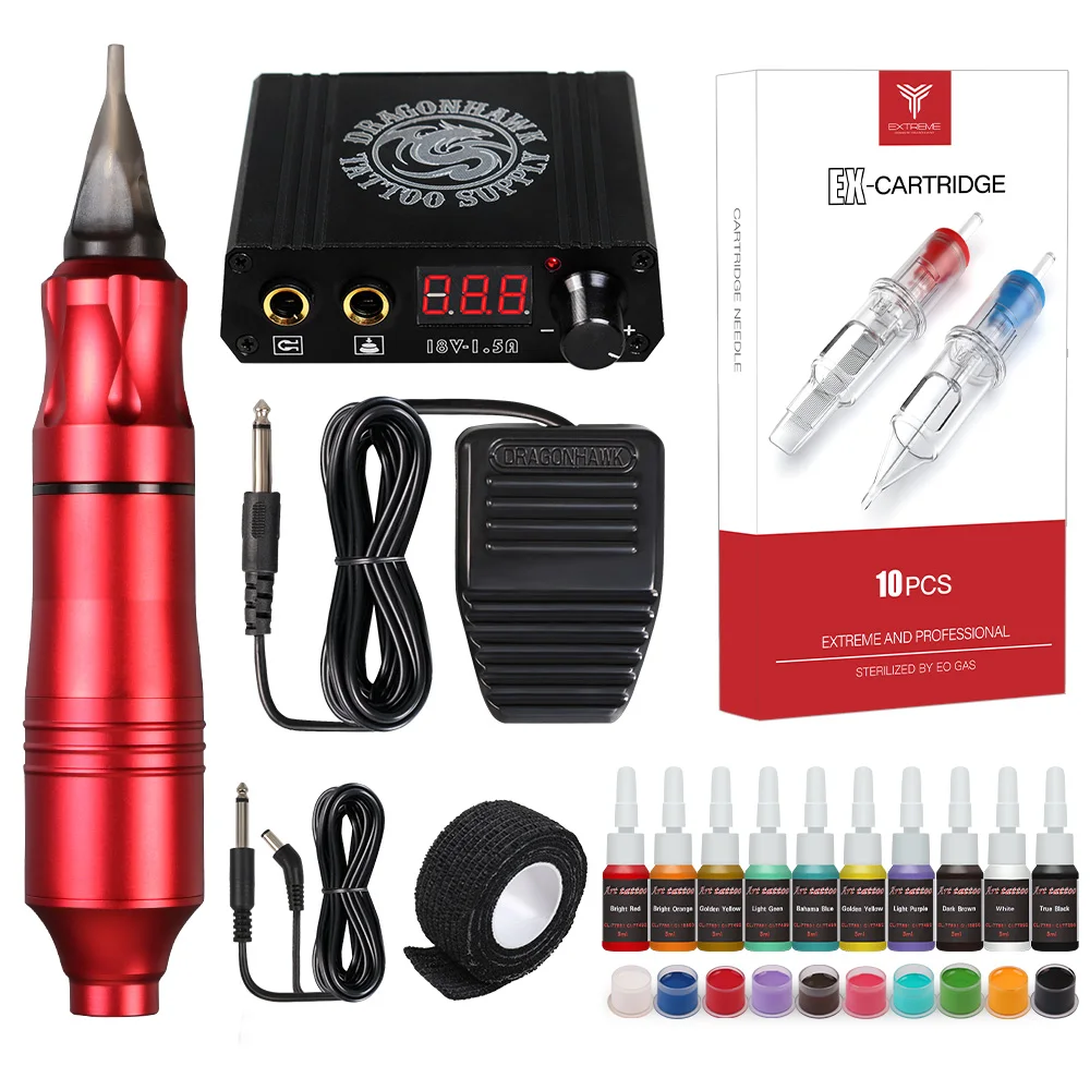 Top Selling Professional Tattoo Machine Rotating Pen Suit Tattoo Pen