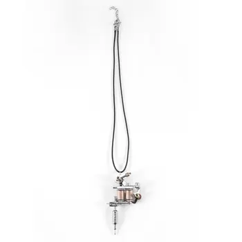 

Casting Technology Unisex Golden & Silver 8 Warps Coils GS100 Fashion Mini Gun Tattoo Machine Pendant Toy with Chain Golden Silv