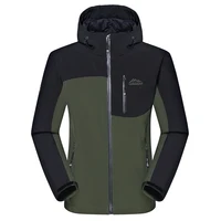 Men's Waterproof Windbreaker Outdoor Soft Shell Fleece Jacket Men Army Sportswear Thermal Hiking Trekking Sport Hunt Jackets