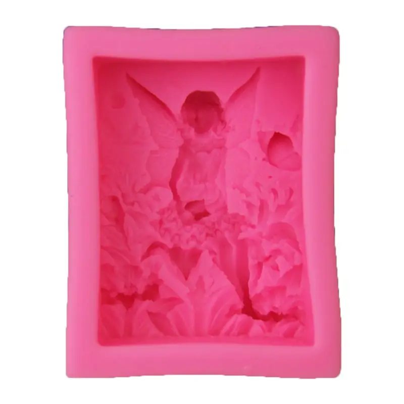 

3D Flower Angel Silicone Soap Mold DIY Clay Candle Making Cake Fondant Baking