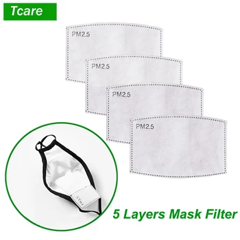 

Tcare 10/20/50/100Pcs/Lot PM2.5 Activated Carbon Filter Paper for Adults/Children Kids Mouth Face Mask Health Care
