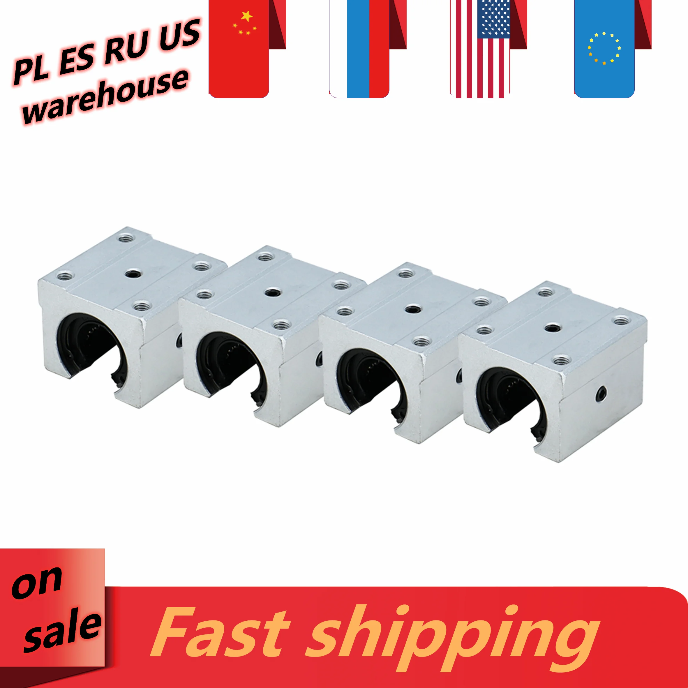 SBR12UU SBR16UU SBR20UU 4 шт./пакет линейная опорная направляющая подшипник для