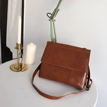 

Bags for Women 2018 Spring and Summer Pu Vintage Shoulder Bag New Women's Bag Leisure Fashion Messenger Bag