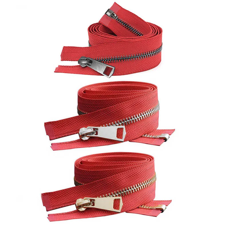 Multi-Size High-Quality Colorful Open-End Auto Lock Metal Zipper for DIY Crafts and Fashion Projects
