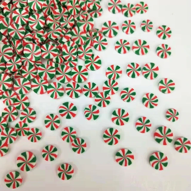 緑と赤のロリポップポリマー,クラフト,小さなかわいいボンボン,キャンディー,プラスチック泥の粒子,カード作成,20グラム/ロット  AliExpress Mobile