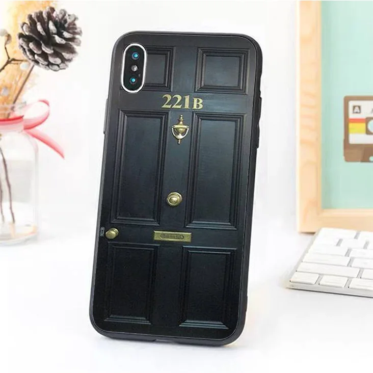 Bernandez 5 5S SE 6 6S Soft TPU Rubber phone case cover for iPhone 7 8 plus X Xs Max XR Sherlock Baker Street 221B Protective |