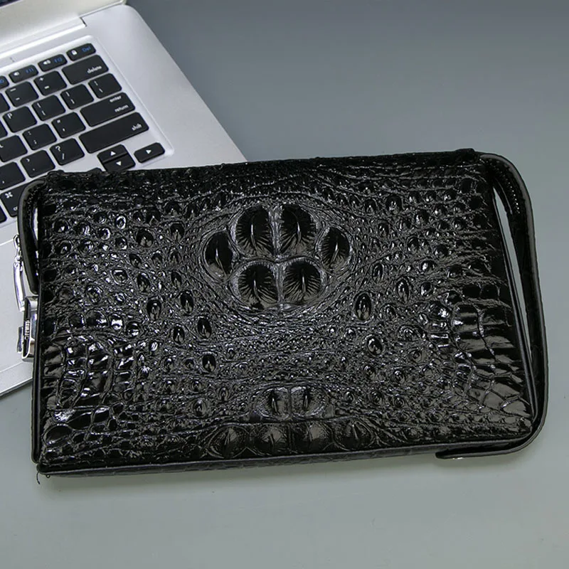 

Crocodile Pattern MEN'S Handbag Password Lock Bag Large-Volume Business Wallet Men's Bag