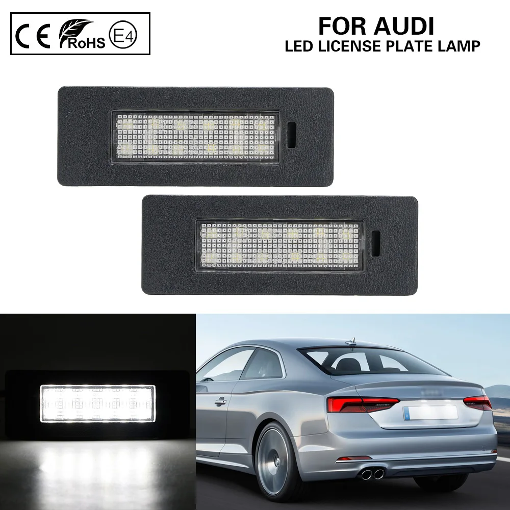

A Pair LED license plate lamp LED number plate light Car Accessories For Aud A5 S5 Q2 Q5