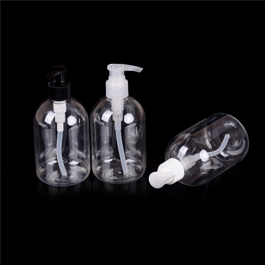 350ml Clear Plastic Pump Bottles Liquid Soap Whipped Mousse Points Bottling Shampoo Lotion Shower Gel Pump Bottles 3Colors 1PC