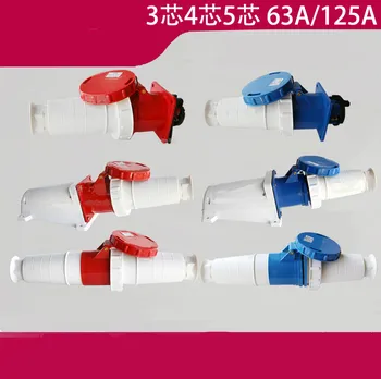 

1 PC Waterproof Industrial Plug-in Socket 3-Core 63A/125A 1968 Aviation Explosion-Proof Connection Plug and Socket Package