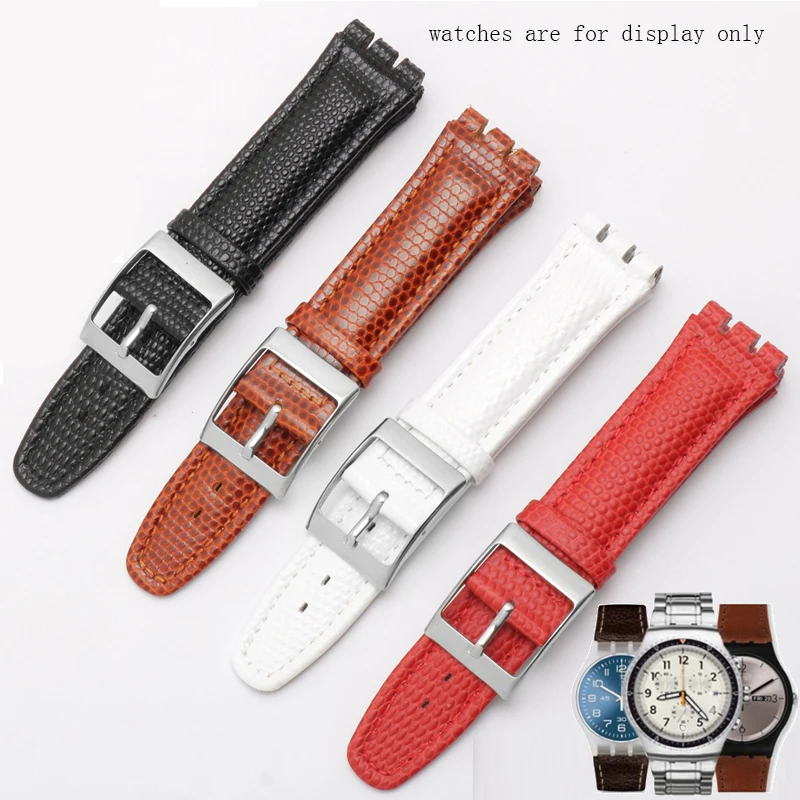 Ремешок для часов YOPO из натуральной кожи браслет swatch цепочка мужских и женских