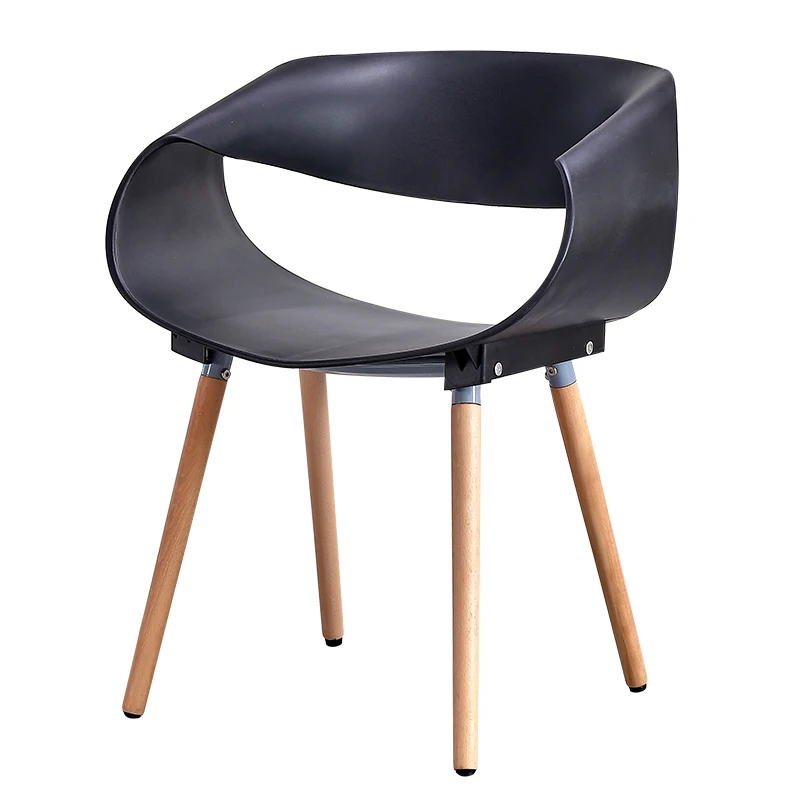 

Nordic INS Creative Design Solid Wood Plastic Chair Chair Dining Room Modern Restaurant Furniture Outdoor Coffee Kitchen Chairs