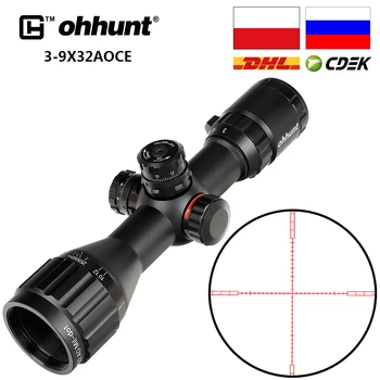 

Red Dot 3-9x32 AO Compact Hunting Optics 1/2 Half Mil Reticle Riflescopes Turrets Locking With Sun Shade Tactical Rifle Scope