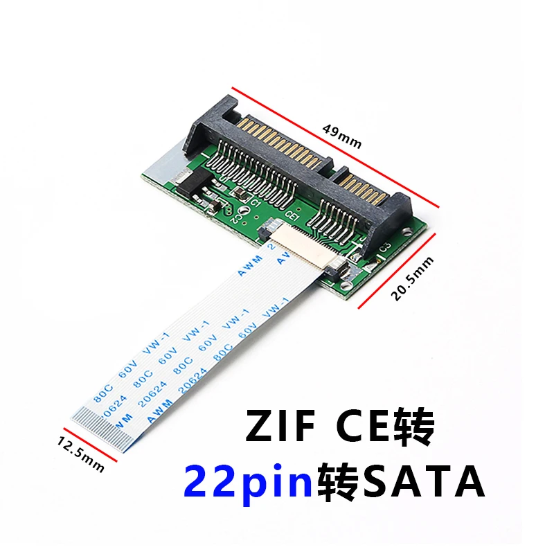 1 8 дюймов лиф 24Pin до 2 5 жесткий диск SATA интерфейс передачи 24 контактный ZIF CE к 22pin