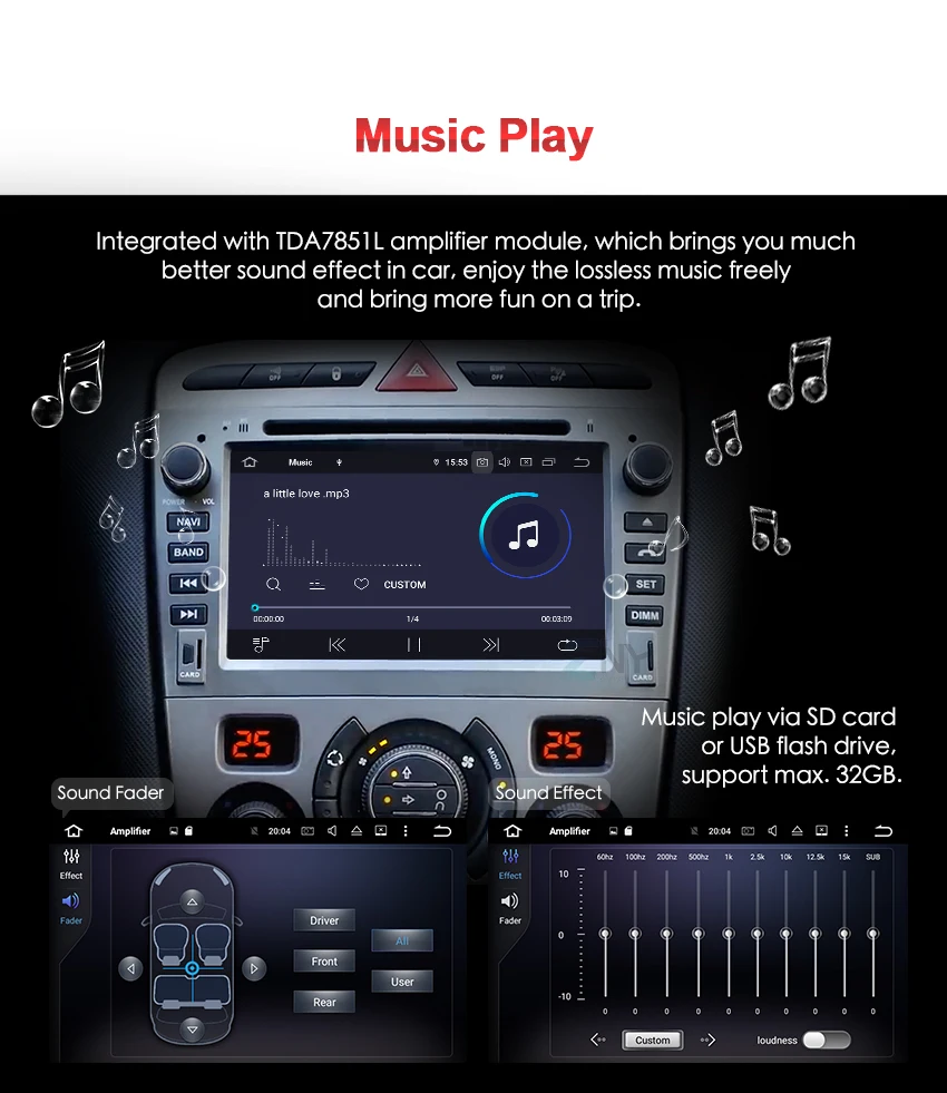 Discount 7" HD Android 9.0 Car Stereo GPS For Peugeot 308 408 Auto DVD Radio FM RDS Audio Video Headunit WiFi Navigation Backup Camera 8