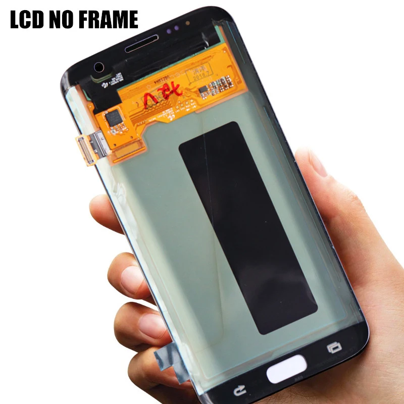 5,5 ''дисплей Супер AMOLED lcd с рамкой для SAMSUNG Galaxy S7 edge G935 G935F кодирующий преобразователь сенсорного экрана в сборе