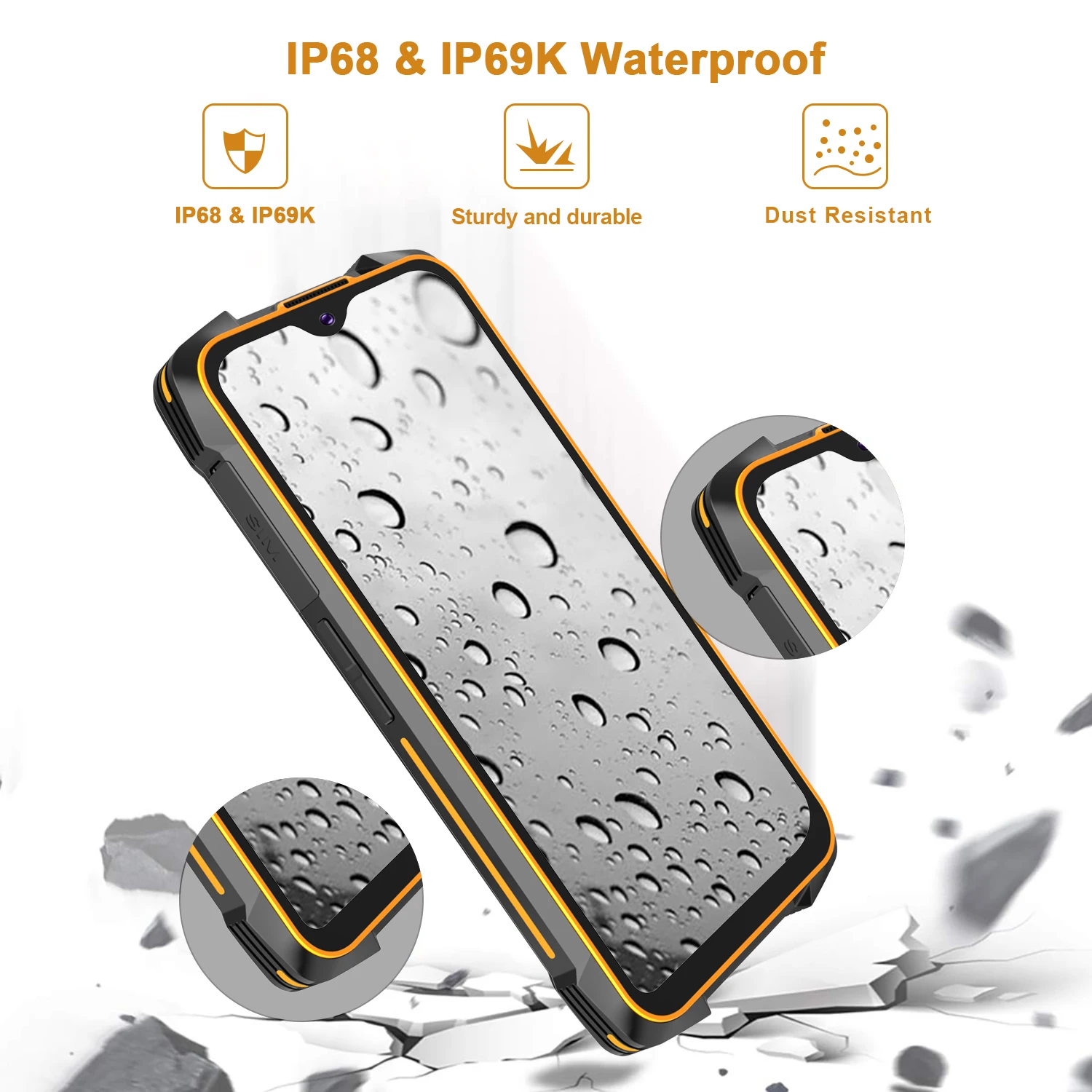 Cubot KingKong 5 Pro IP68/IP69K Waterproof Smartphone Rugged Phone 8000mAh 48MP Triple Camera Android 11 NFC 64GB Global 4G LTE 2