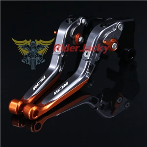 Щепка+ титан для Honda RC 51 RC51 / RVT1000 SP-1 / SP-2 2000-2006 04 2005 Складные выдвижные рычаги тормозной муфты мотоцикла с ЧПУ - Цвет: Orange Titanium