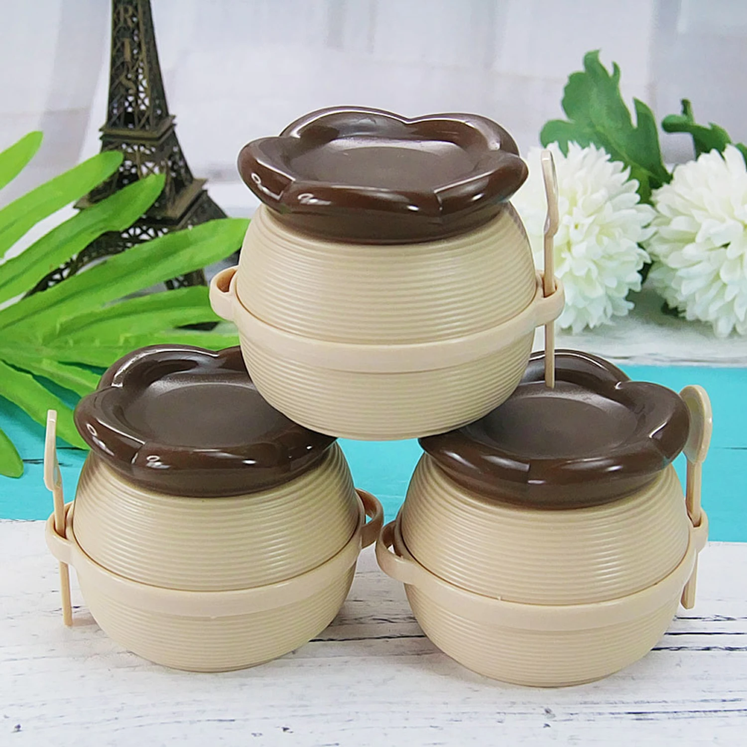 

Kids DIY Slime Playdough Plasticine Colored Clay Storage Sealing Jar Bottle Pot Container with Spoon Lid Plasticine Tool Toy