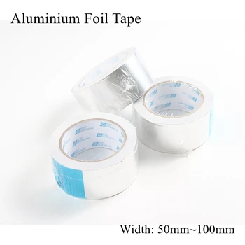 

50mm ~ 100mm Fiber Aluminium Foil Tape Adhesive Sealing Tape Heat Resistance Pipe Repair High Temperature Resistant Waterproof