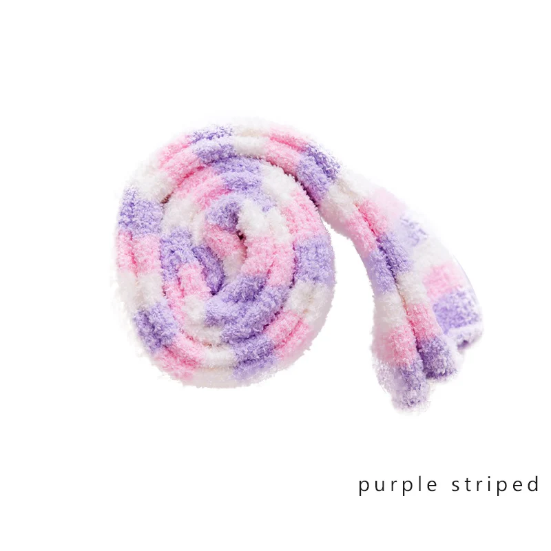pueple striped 1 шт., чулки женские чулки выше колен, домашние чулки для сна милые, милые, плотные, теплые, женские, длинные, модные, стильные - Цвет: pueple striped