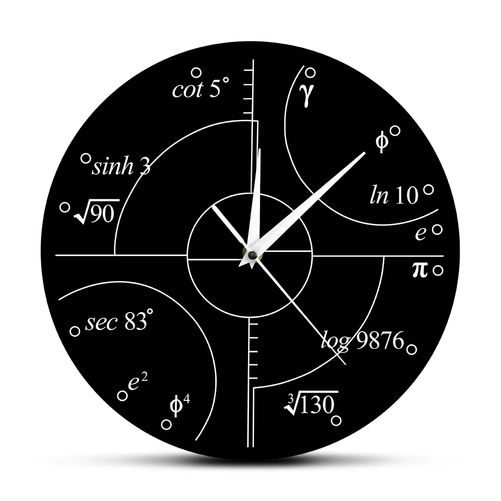 Irratial Numbers современные математические настенные часы, математические настенные дизайнерские часы, настенные часы, классный декор, подарок на День учителя