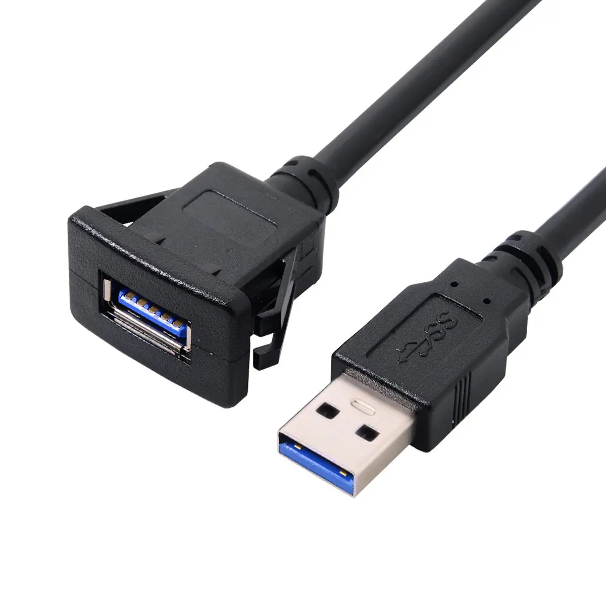 1 м водонепроницаемый один USB 3,0 удлинитель защелка крепление автомобиля AUX кабель для приборной панели
