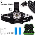 Светодиодный налобный фонарь XHP70.2, мощная фара с высокими люменами, USB перезаряжаемая, масштабируемая, водонепроницаемая, для кемпинга, супер яркая фара