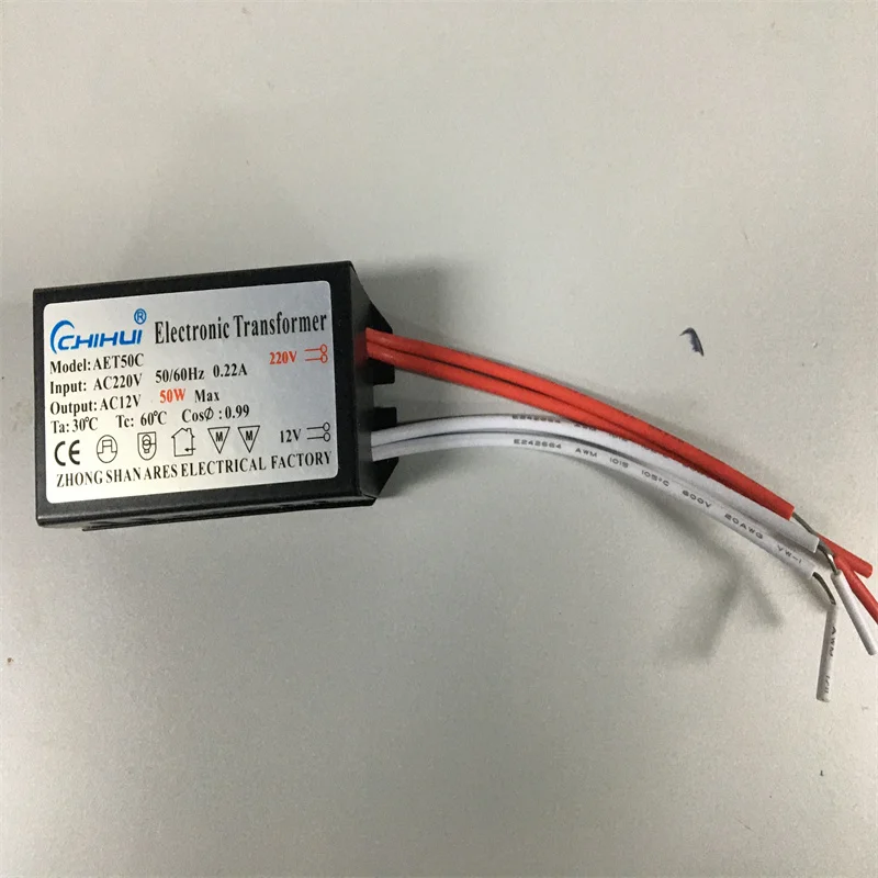 2022 Sufficient Power Electronic Transformer For Halogen Lamp light AC 12V 20W 50W 60W 160W 200W 250W Optional