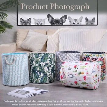 

Drawstring Laundry Hamper Basket Dirty Clothes Hamper Folding Storage Bin Toy Storage Basket with Handles 1pcs