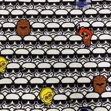 50*150 см робот герой звездные войны хлопок удлиненная лайкра трикотажная ткань с принтом Одежда для маленьких мальчиков Ткань DIY швейная ткань куртка