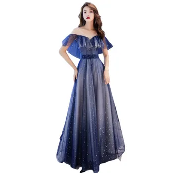 

Young Lady Evening Party Dress Sequins Beads Luxury Qipao A-line Chinese Dresses Cheongsam Maxi Dress Vestidos De Festa