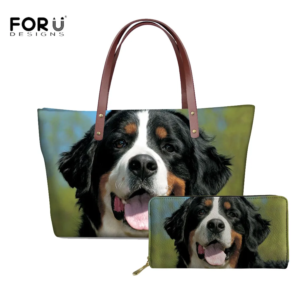 Сумки для женщин FORUDESIGNS Бернская горная собака сумки через плечо