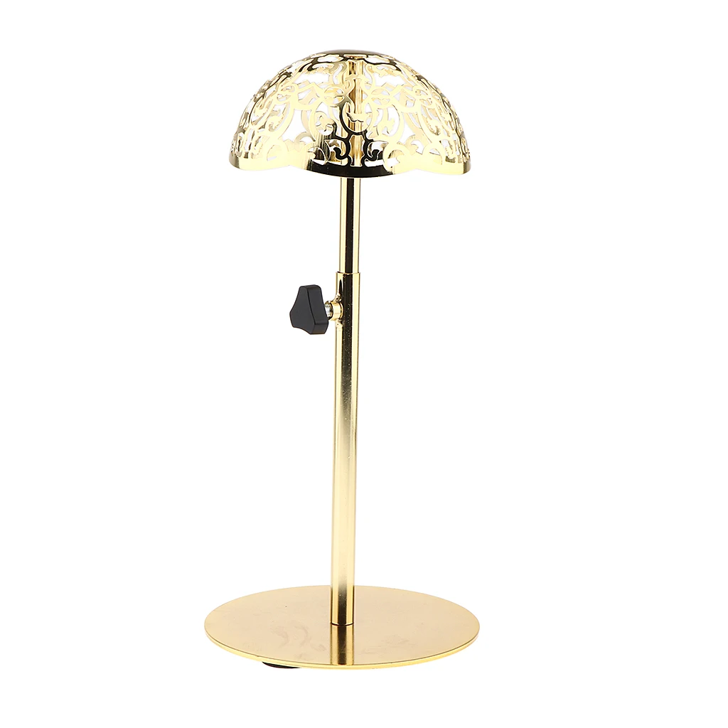 Freestanding Metal Hat Rack/ Wig Holder Storage Display Stand,Adjustable Height Detachable Golden