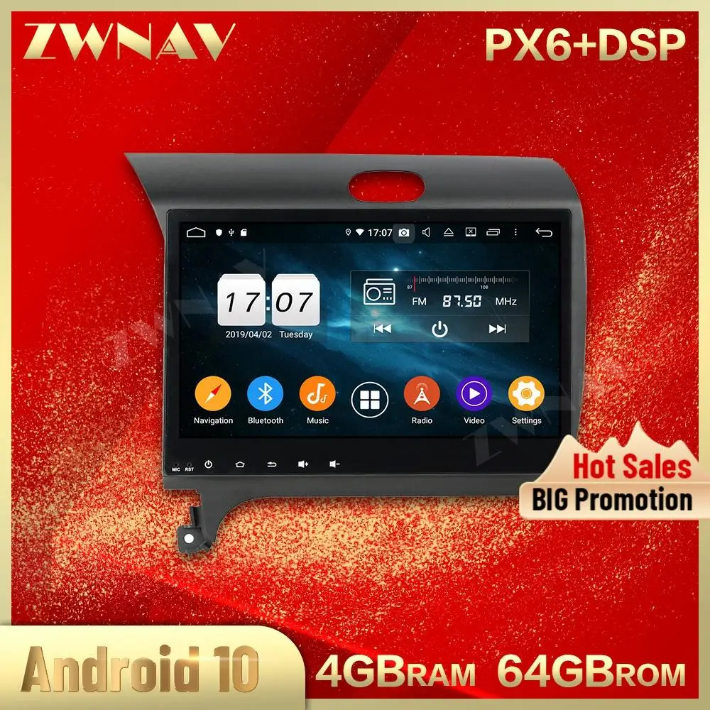 2 din Android 10 0 экран Автомобильный мультимедийный плеер для Kia K3 2012 + Видео Радио
