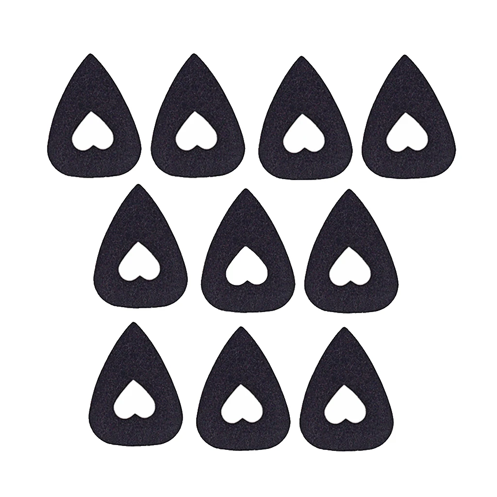 10Pcs Wool Felt Guitar Pick Plectrum Heart Shape for Guitar Bass Ukulele