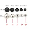 Sewing Accessories Snap Buttons Black Silver Metal Fasteners Press Button 8.5/10/12/16mm Iron Stud Plating Round Button  5BB5967 4