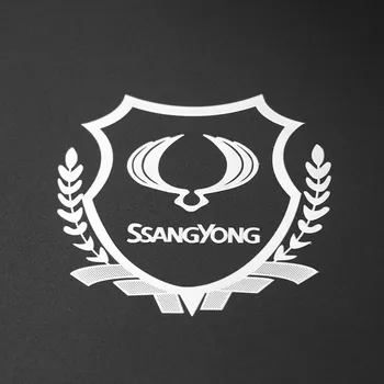 

2pcs Excellent 3D metal car sticker Emblem Badge case For Ssangyong Rexton Kyron Korando Accessories Car Styling