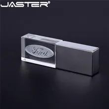 JASTER Ford car logo flash drive crystal memory stick pen drive 4GB 8GB 16GB 32GB 64GB 128GB U disk gift free shipping