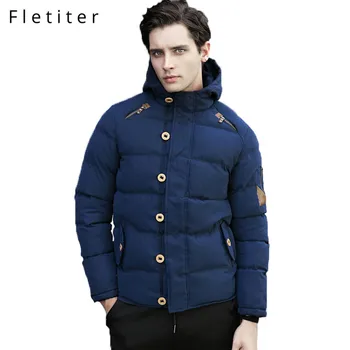 

Fletiter Brand Men Hooded Parkas New Fashion Mens Quality Casual Parka Coats Male Windproof Winter Parkas Outerwear 2020 new