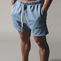 Short de Fitness en coton pour hommes, pantalon de course, d'entraînement, de sport, de loisirs, été 