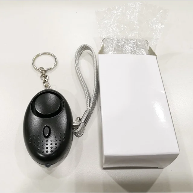 Portable Self Defense Alarm 130DB Personal Security Alarm Keychain With LED Lights Emergency Safety Alarm For Women, Men, Child black