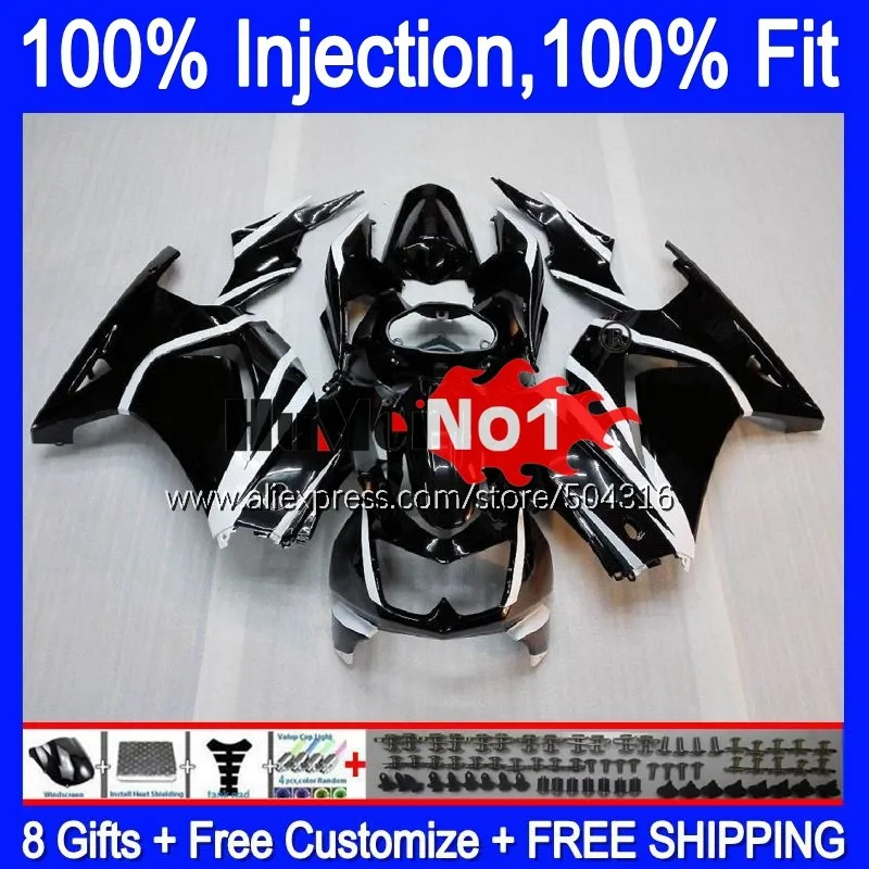 OEM обтекатель для KAWASAKI EX250 ZX250 R EX250R Белый Черный 10MC.15 ZX EX 250 250R ZX250R 2008 2009 2010 2011 2012 08 09 10