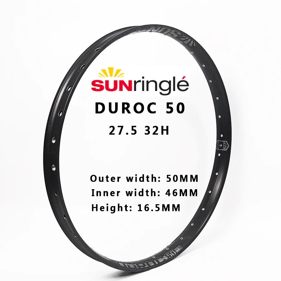 Бескамерный горный обод Sunringle sun DUROC 50 27 5 дюйма ширина мм алюминиевый Am / Fr Dh 32H |