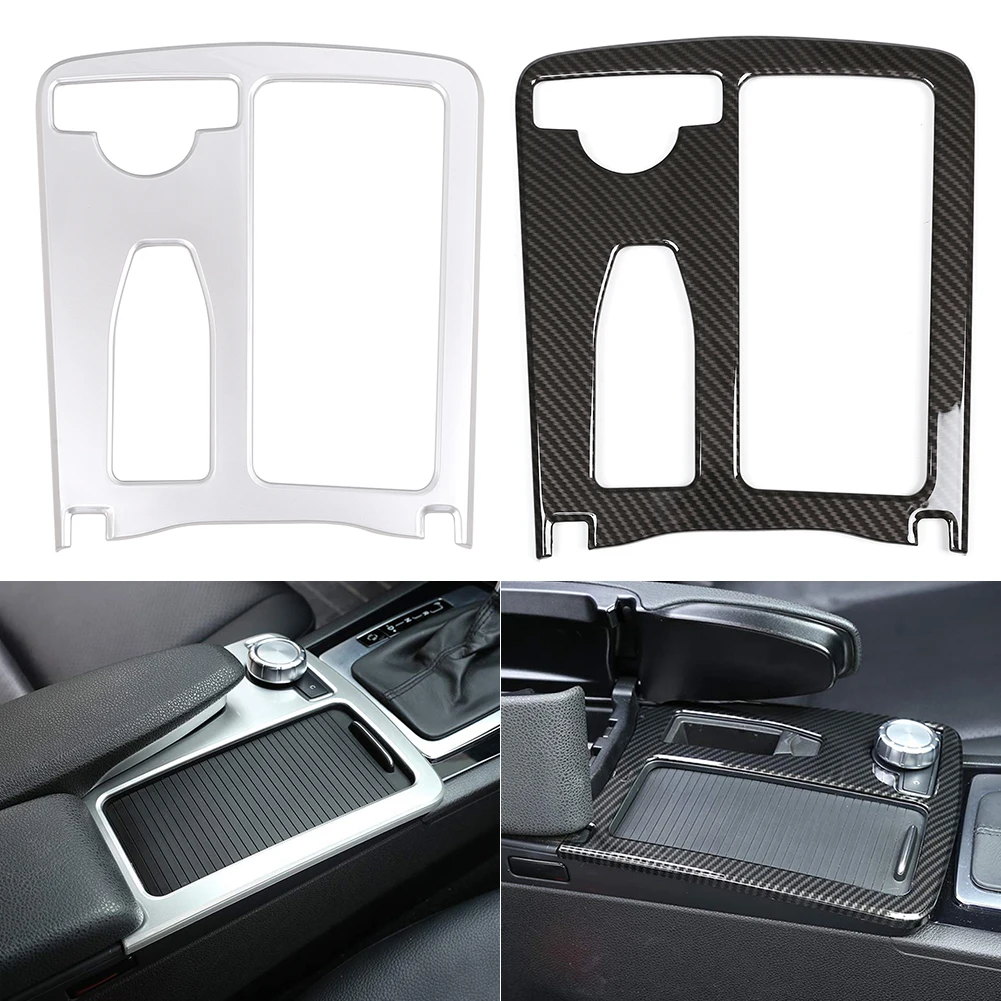 

Car Styling Carbon fiber Multimedia Handrest Panel Covers For Mercedes Benz W204 W212 C Class E Class Interior Auto Accessories