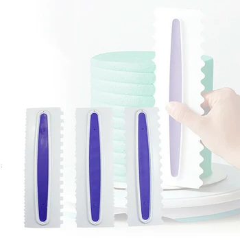 

New Baking Pastry Tools 3PCS Cake Scraper Fondant Cream Spatula Cake Fondant Scraper Bake Decorating Tool Edge Smoother Blade