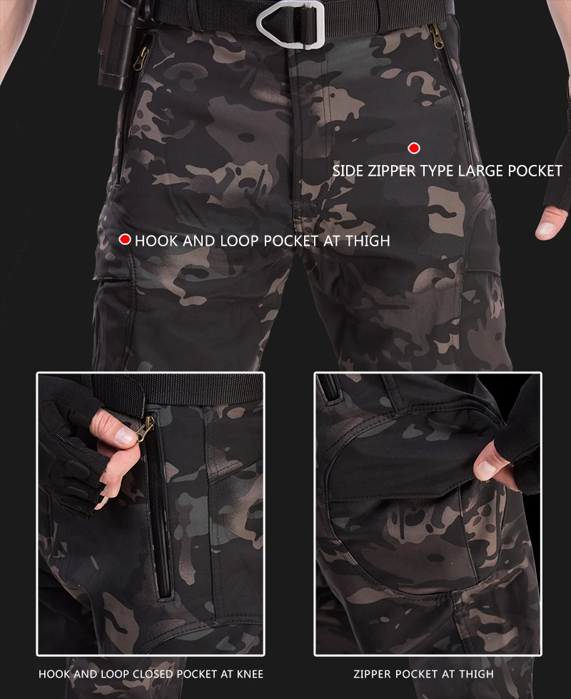 5XL Tactical Jackets + Pants Men Fleece Jacket Army Windproof Camo Hunting Suit Windbreakers Military Hiking Soft Shell Clothing