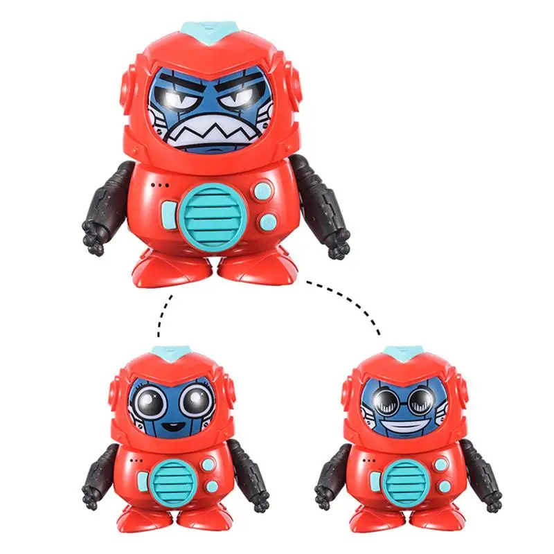 HENDEE 1902 Face Changing Voice Record Tone Change Talkable Remote Control RC Robot Puzzle parent-child Interactive Toys