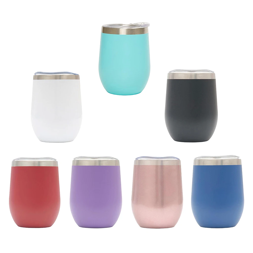 12oz Stainless Steel Tumbler Mug Wine Beer Juice Water Mug Children Eggshell Shape Vacuum Cup Insulated Cup Coffee Mug